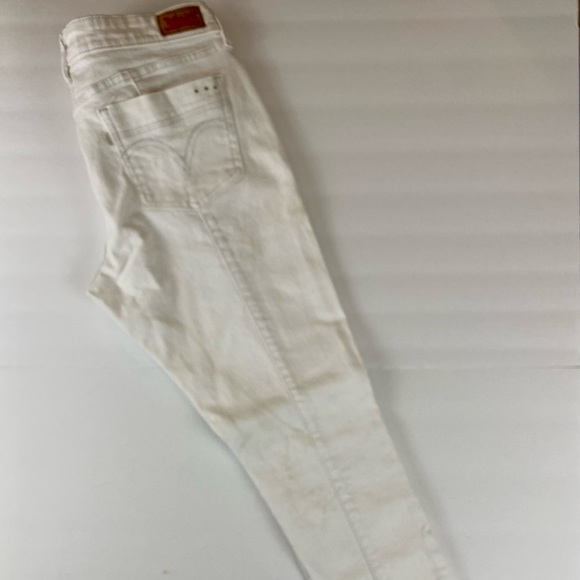 Levi’s White Denim Jeans. Leggings.  Jeggings. Skinny. Size 17. Super cute! - Picture 6 of 12